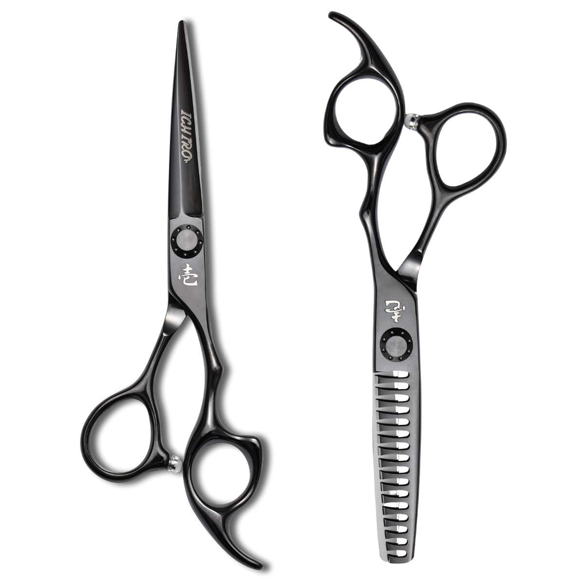 Ichiro Premium Series: Tsuki Black Cutting &amp; Texturizing Scissor Set - Japan Scissors