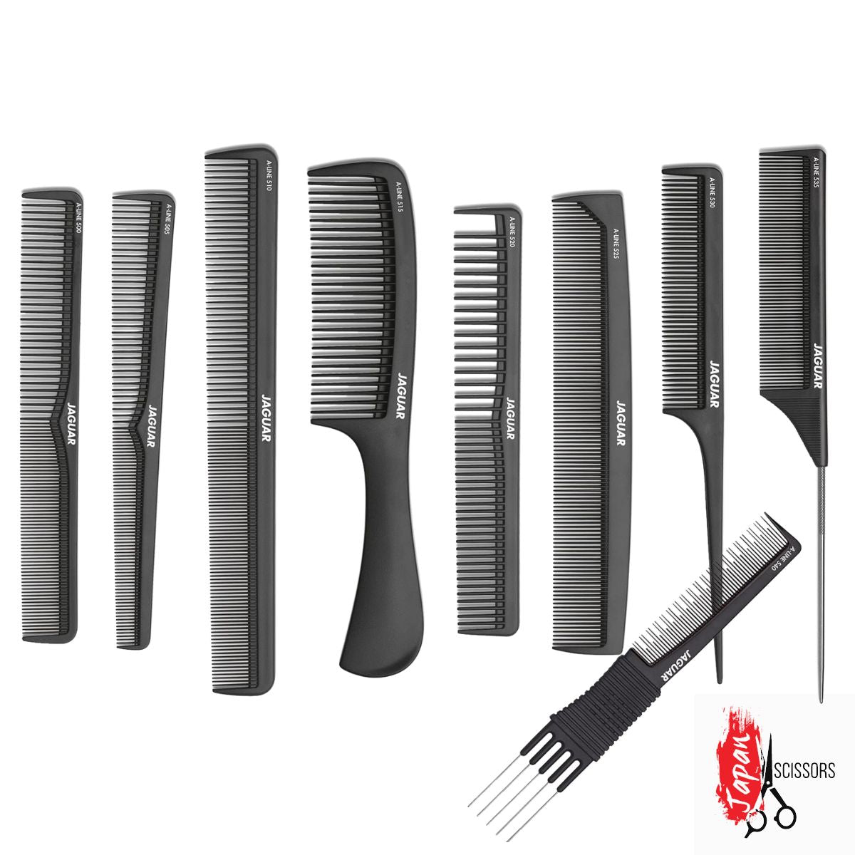 Jaguar Ionic 9 Piece Comb Set With Case