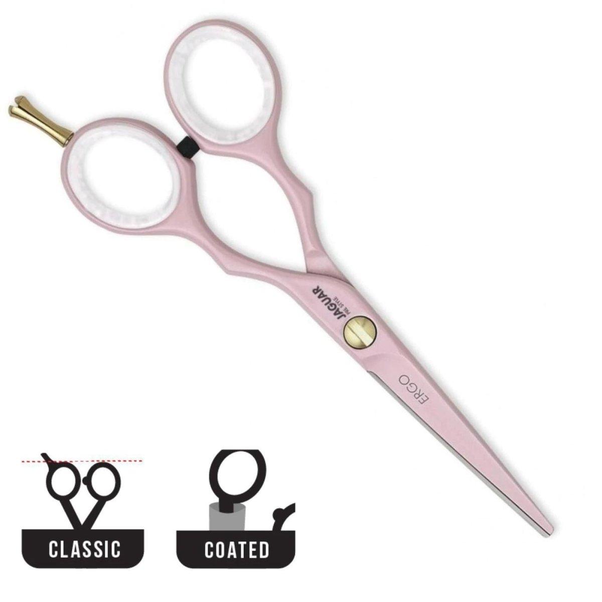 Jaguar Pink Pre Style Ergo Hair Cutting Scissors - Japan Scissors