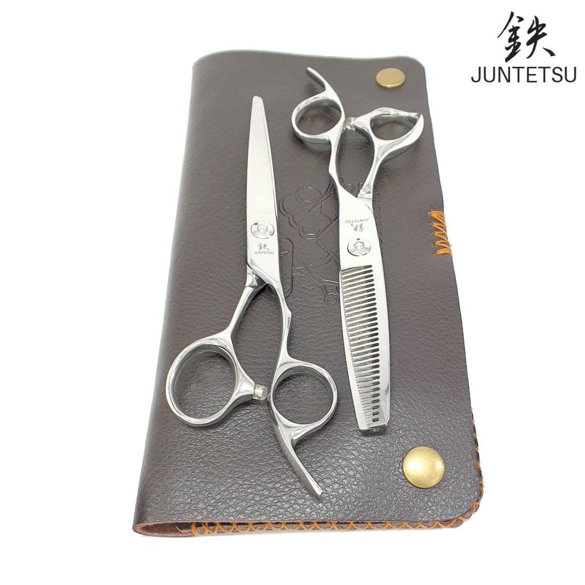 Juntetsu Offset Cutting & Thinning Scissors Set - Japan Scissors