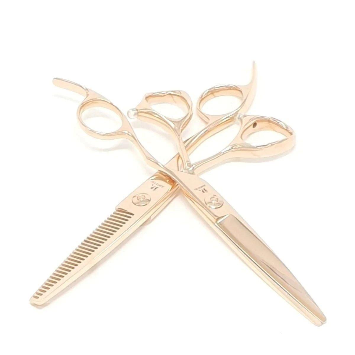 Juntetsu Rose Gold Hairdressing Scissor Set - Japan Scissors