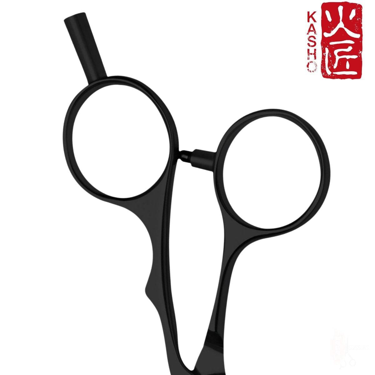 Kasho Silver Offset: BLACK Hair Cutting Scissors - Japan Scissors