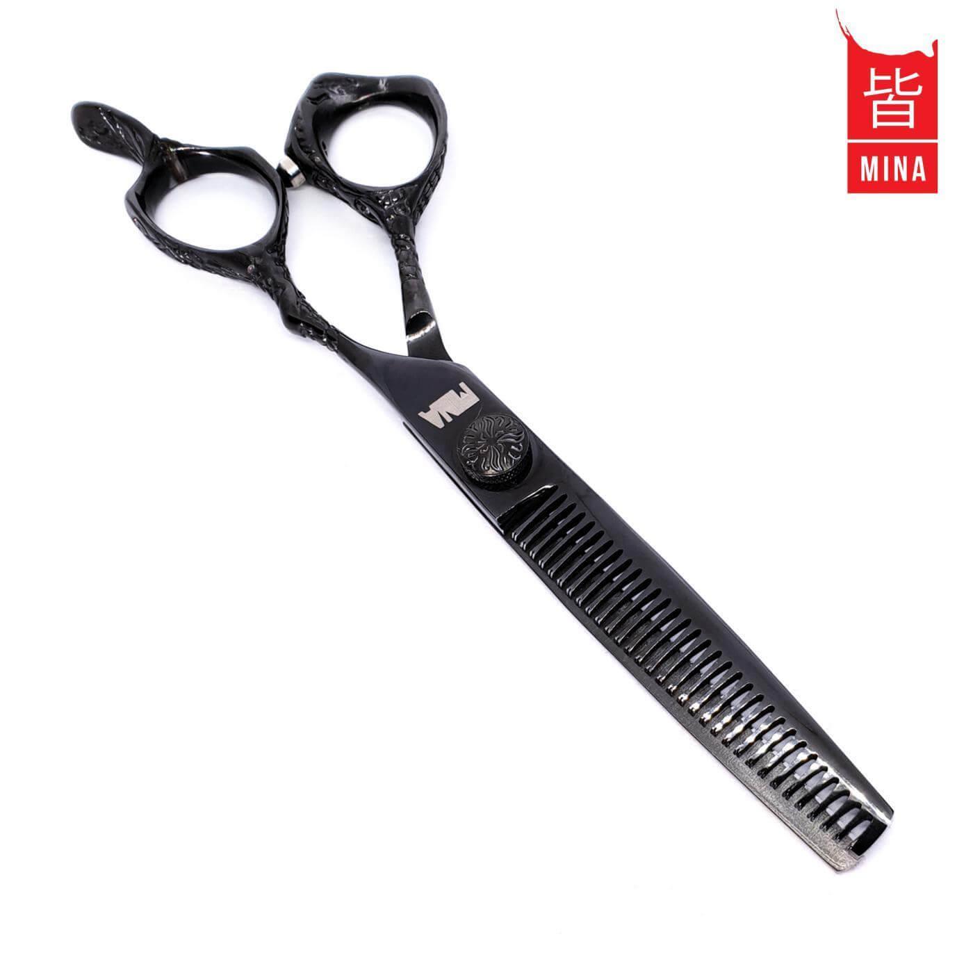 Mina Ash Black Cutting & Thinning Scissors Set - Japan Scissors