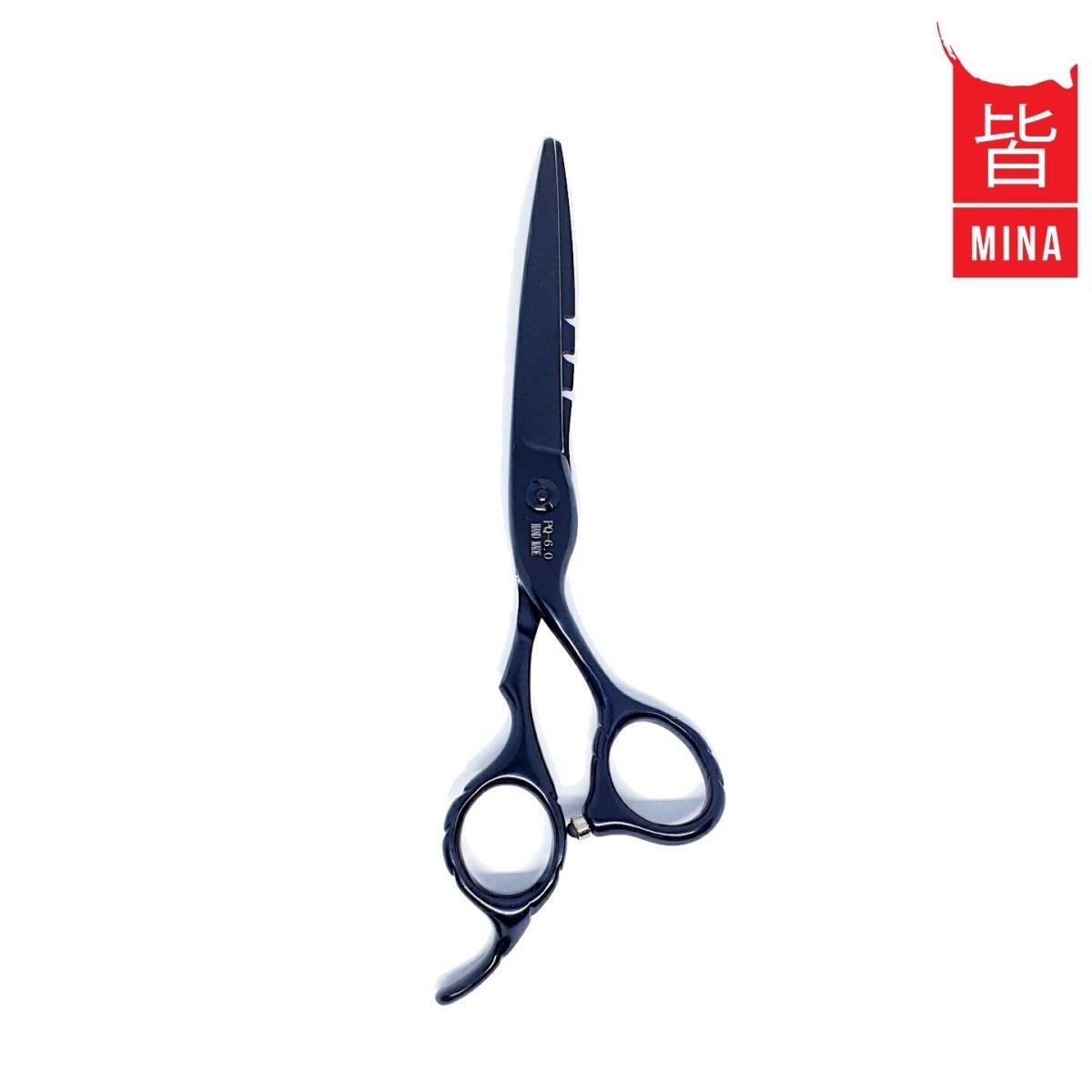 Mina Matte Black Cutting Scissors Offset - Japan Scissors